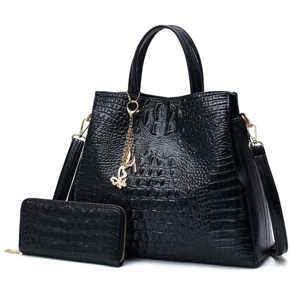 Crocodile Skin Two Way Tote Bag