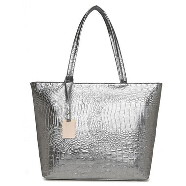 Shiny Crocodile Skin Tote Bag