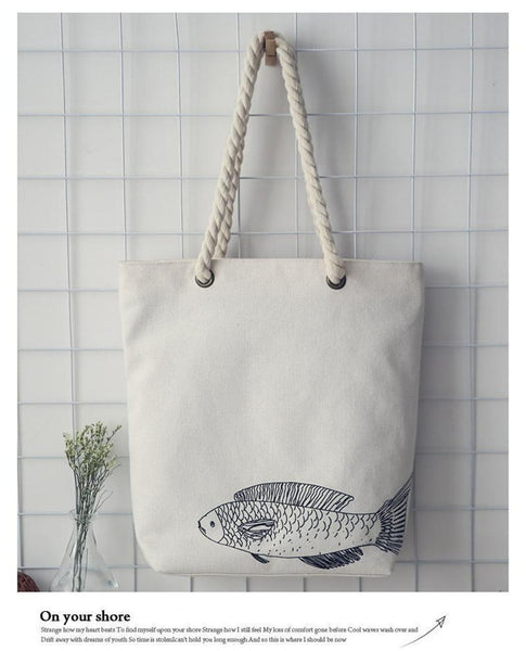 Simple Pearl White Tote Bag