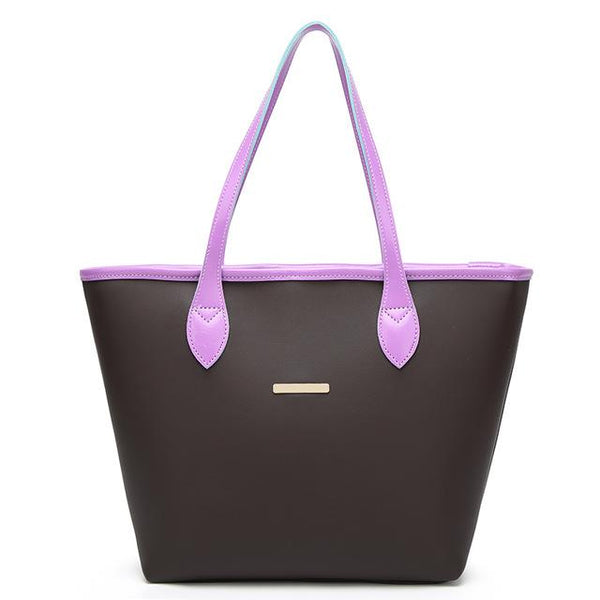 Candy Color Strap Chrome Tote Bag