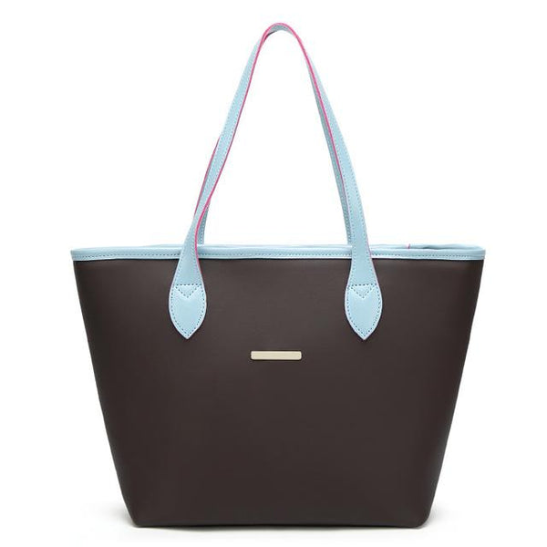 Candy Color Strap Chrome Tote Bag