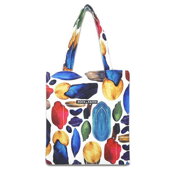 Colored Pebbles Printed Tote Bag
