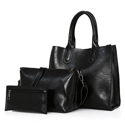 3 in 1 Genuine Leather Tote Bag