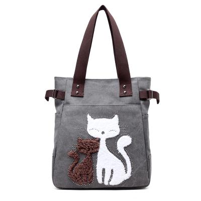 Cute Cat Canvas Tote Bag